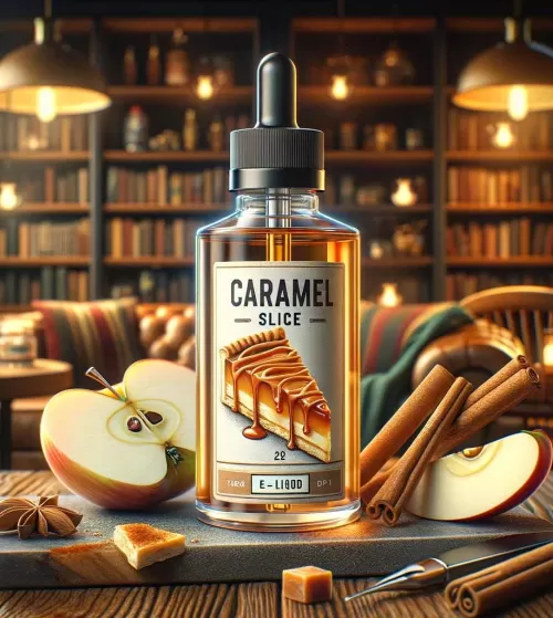 Caramel Slice E Liquid - Caramel, Apple, Cinnamon & Pastry
