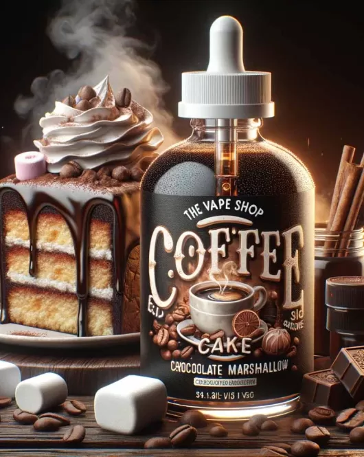 Coffee Cake E Liquid - Chocolate, Cake, Marshmallow & Coffee