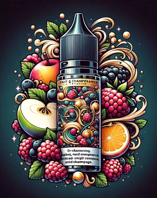 Fruit Champagne E Liquid - Raspberry, Apple, Berries, Cream & Champagne