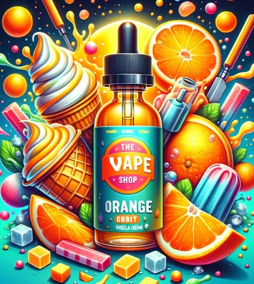 Orange Orbit E Liquid - Sherbet, Orange & Vanilla Ice Cream Orange Orbit E Liquid - Sherbet, Orange & Vanilla Ice Cream
