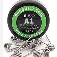 Pack of 10 Pre-made Kanthal Coils In 0.5, 0.8 and 1.00 Ohms