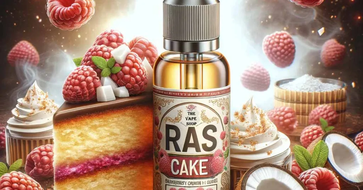 Ras Cake E Liquid - Raspberry, Coconut & Cake