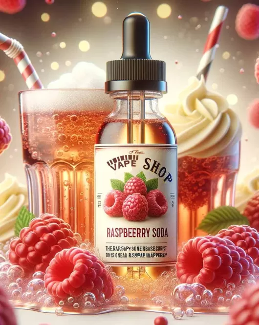 Raspberry Soda E Liquid - Raspberries & Cream Soda